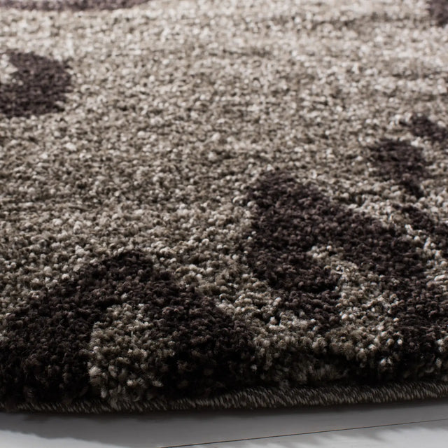 Safavieh Florida Shag 5'-0" x 5'-0" Rug in Smoke / Dark Brown