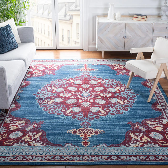 Safavieh Brentwood 10'-0" x 13'-0" Rug in Navy / Burgundy