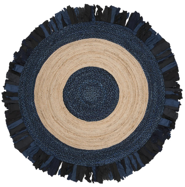 Safavieh Cape Cod 6'-0" x 6'-0" Rug in Navy / Natural