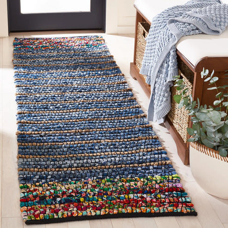 Safavieh Cape Cod 2'-3" x 8'-0" Rug in Natural / Blue