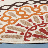 Safavieh Veranda 5'-3" x 5'-3" Rug in Creme / Red