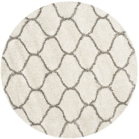 Safavieh Hudson Shag 5'-3" x 5'-3" Rug in Ivory / Grey