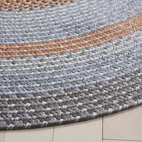 Safavieh Braided 5'-0" x 8'-0" Rug in Grey / Rust