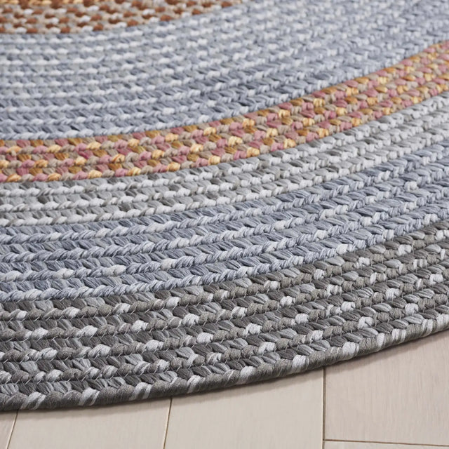 Safavieh Braided 5'-0" x 8'-0" Rug in Grey / Rust