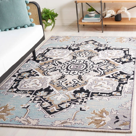 Safavieh Aspen 4'-0" x 6'-0" Rug in Blue / Black