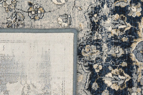 Dynamic Rugs Ancient Garden 57559 Silver / Blue Rugs - Corner