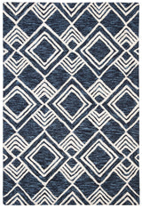 Safavieh Micro-Loop 4'-0" x 6'-0" Rug in Navy / Ivory