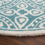 Safavieh Metro 6'-0" x 6'-0" Rug in Teal / Ivory
