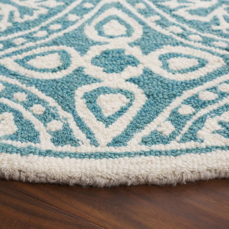 Safavieh Metro 6'-0" x 6'-0" Rug in Teal / Ivory