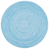 Safavieh Braided 5'-0" x 5'-0" Rug in Blue / Ivory