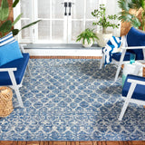 Safavieh Courtyard 6'-7" x 9'-6" Rug in Navy / Grey
