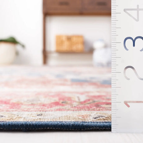 Safavieh Tucson 4'-0" x 6'-0" Rug in Navy / Rust
