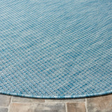 Safavieh Courtyard 6'-7" x 6'-7" Rug in Aqua / Aqua