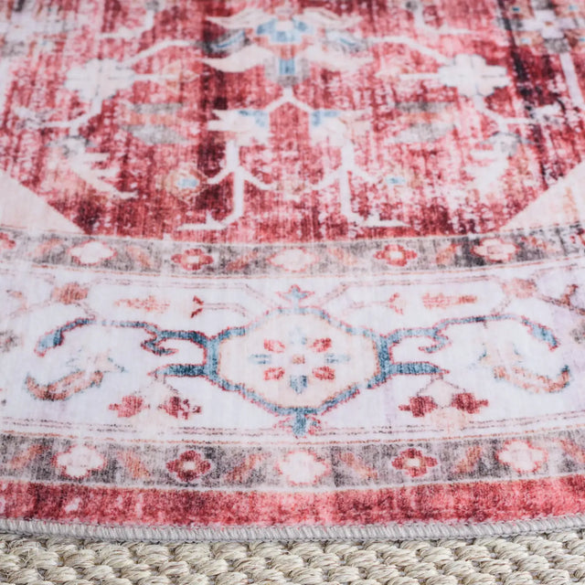 Safavieh Martha Stewart Washable 6'-0" x 6'-0" Rug in Rust / Gold