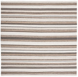 Safavieh Striped Kilim 7'-0" x 7'-0" Rug in Natural / Ivory