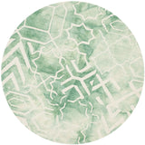 Safavieh Dip Dye 5'-0" x 5'-0" Rug in Green / Ivory