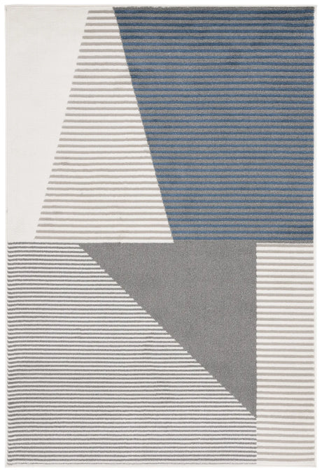 Safavieh Pyramid 4'-5" x 6'-5" Rug in Ivory / Grey Navy