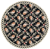 Safavieh Chelsea 5'-6" x 5'-6" Rug in Black / Ivory