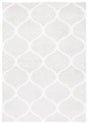 Safavieh Tahoe Shag 4'-0" x 6'-0" Rug in Silver / White