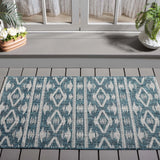 Safavieh Courtyard 2'-7" x 5'-0" Rug in Teal / Grey