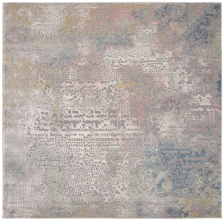 Safavieh Meadow 100 6'-7" x 6'-7" Rug in Grey / Gold