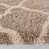 Safavieh Hudson Shag 5'-3" x 5'-3" Rug in Beige / Ivory
