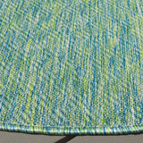 Safavieh Courtyard 5'-3" x 5'-3" Rug in Green / Blue