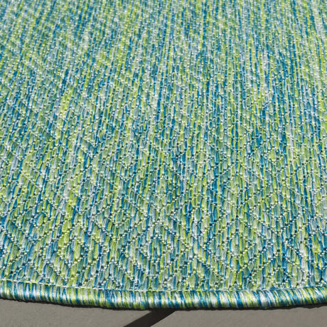 Safavieh Courtyard 5'-3" x 5'-3" Rug in Green / Blue