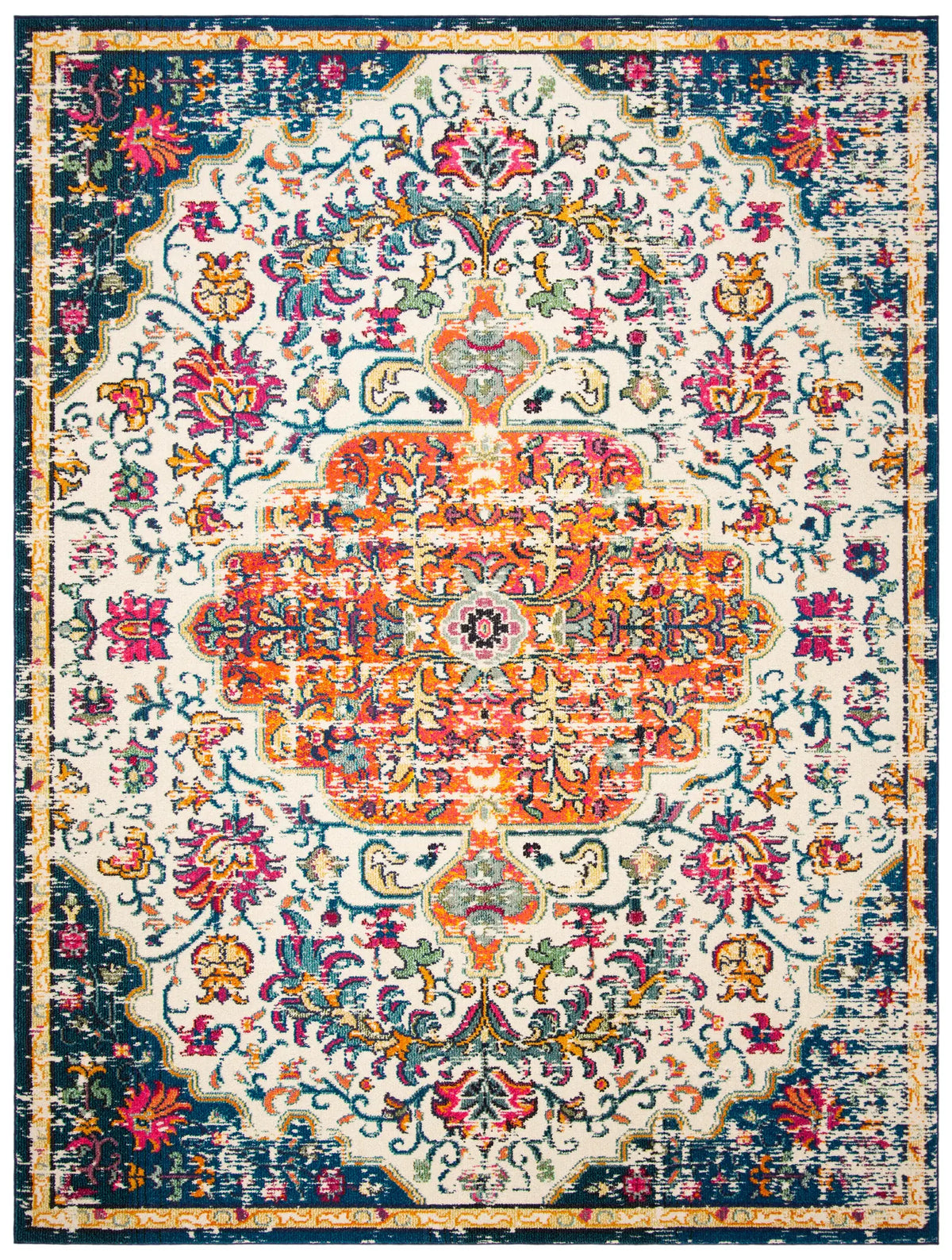 Safavieh Madison 10'-0" x 14'-0" Rug in Ivory / Orange