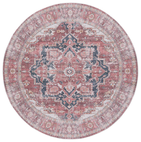 Safavieh Arizona 6'-0" x 6'-0" Rug in Dark Red / Beige