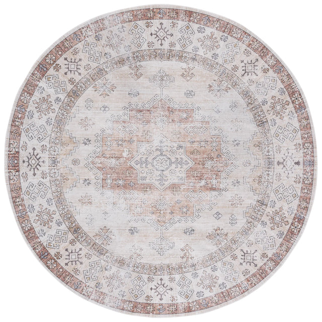 Safavieh Arizona 6'-0" x 6'-0" Rug in Beige / Rust