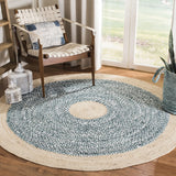 Safavieh Cape Cod 5'-0" x 5'-0" Rug in Light Blue / Natural