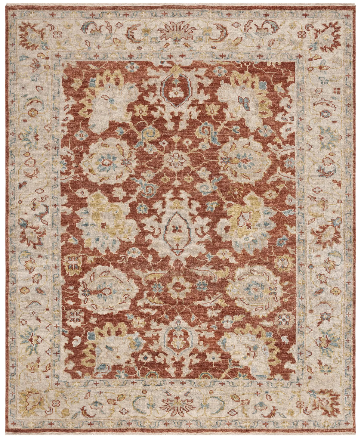Safavieh Samarkand 10'-0" x 14'-0" Rug in Rust / Beige