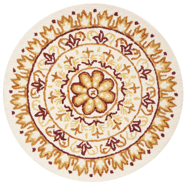Safavieh Novelty 4'-0" x 4'-0" Rug in Ivory / Gold