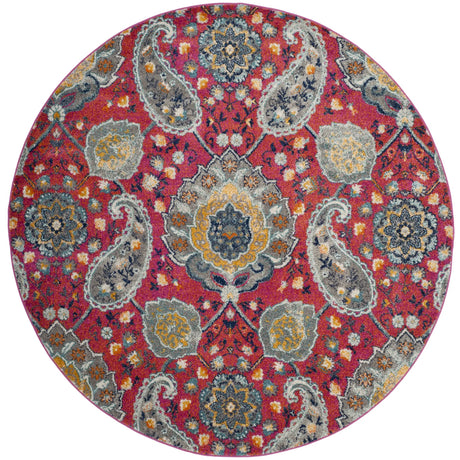 Safavieh Madison 5'-3" x 5'-3" Rug in Fuchsia / Gold