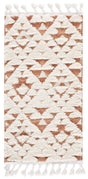 Safavieh Moroccan Tassel Shag 2'-3" x 4'-0" Rug in Ivory / Brick Rust