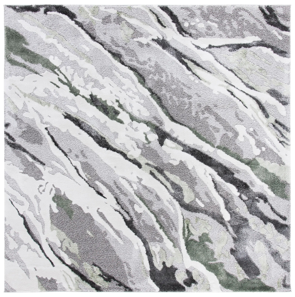 Safavieh Century 300 6'-7" x 6'-7" Rug in Grey / Green