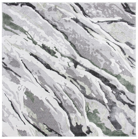 Safavieh Century 300 6'-7" x 6'-7" Rug in Grey / Green