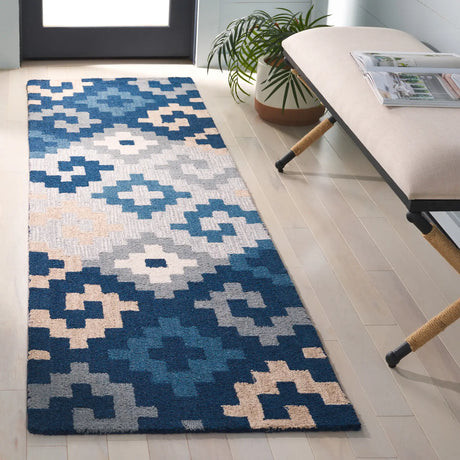 Safavieh Metro 2'-3" x 8'-0" Rug in Blue / Ivory