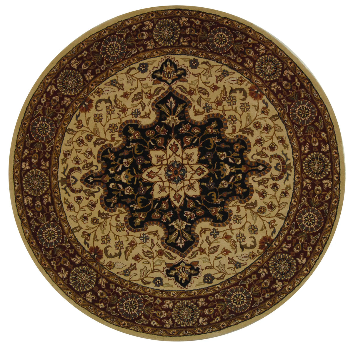 Safavieh Heritage 8'-0" x 8'-0" Rug in Ivory / Red