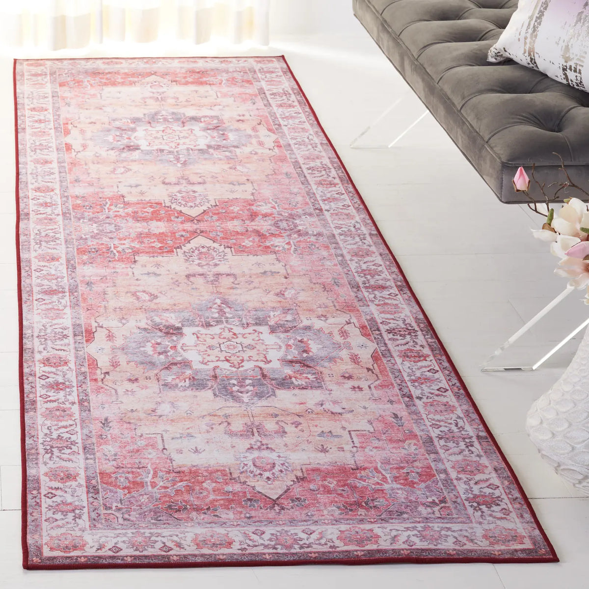 Safavieh Tucson 2'-6" x 6'-0" Rug in Rust / Beige