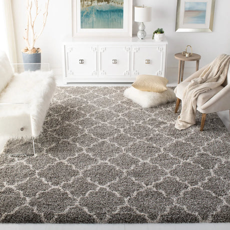 Safavieh Hudson Shag 10'-0" x 14'-0" Rug in Grey / Ivory