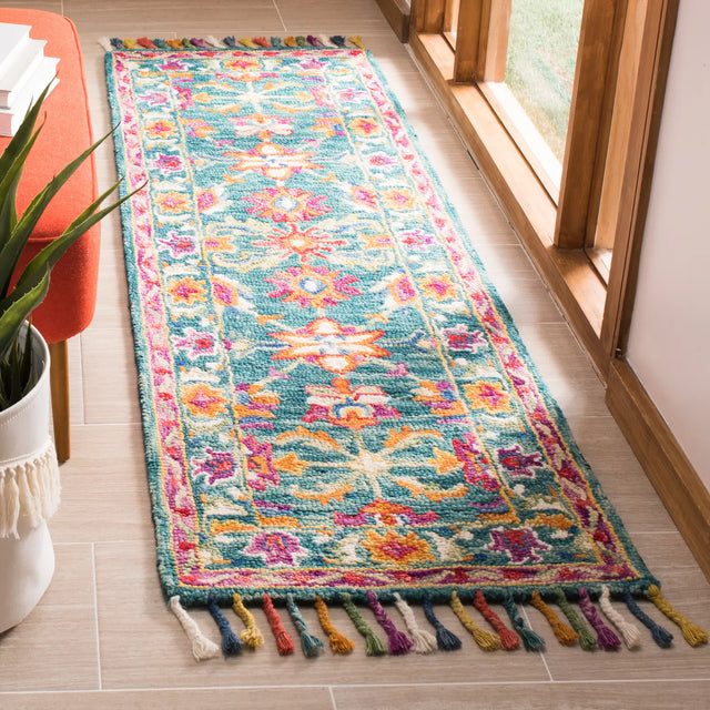 Safavieh Aspen 2'-3" x 7'-0" Rug in Turquoise / Purple