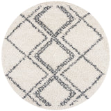 Safavieh Pro Lux Shag 400 6'-7" x 6'-7" Rug in Cream / Blue