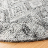 Safavieh Abstract 6'-0" x 6'-0" Rug in Grey / Black