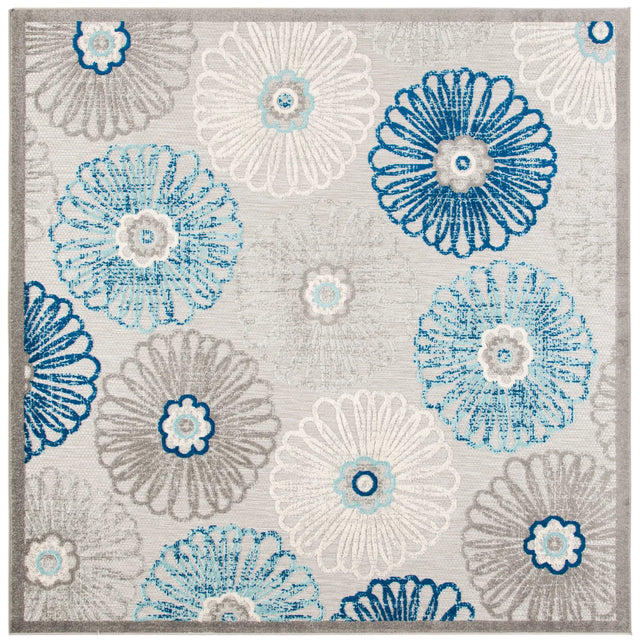 Safavieh Cabana 6'-7" x 6'-7" Rug in Grey / Blue