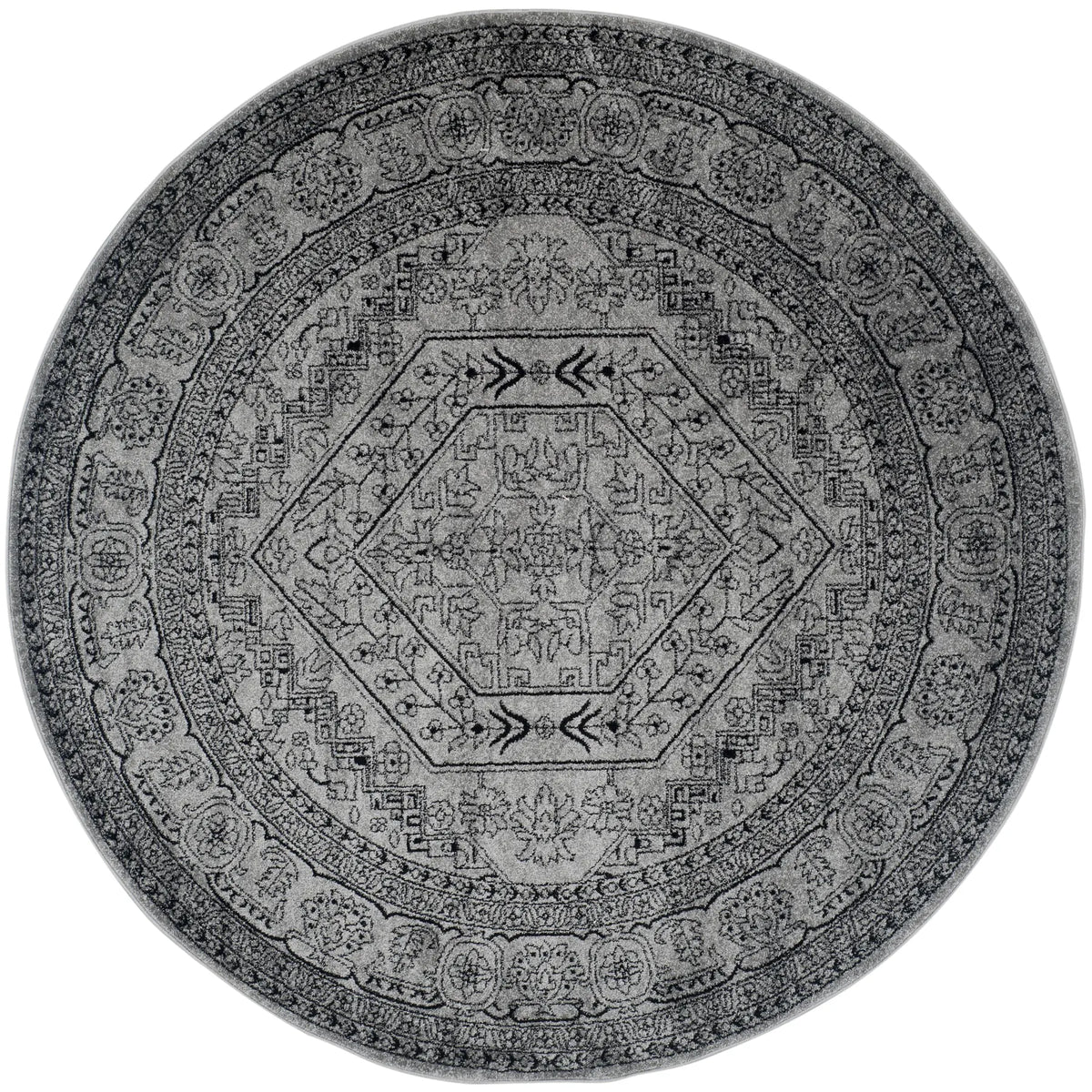 Safavieh Adirondack 10'-0" x 10'-0" Rug in Silver / Black
