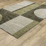 Oriental Weavers Sphinx Strada Str05 Green/ Beige Rugs - angle detail