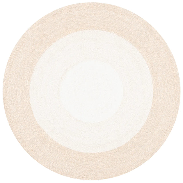 Safavieh Braided 5'-0" x 5'-0" Rug in Beige / Ivory