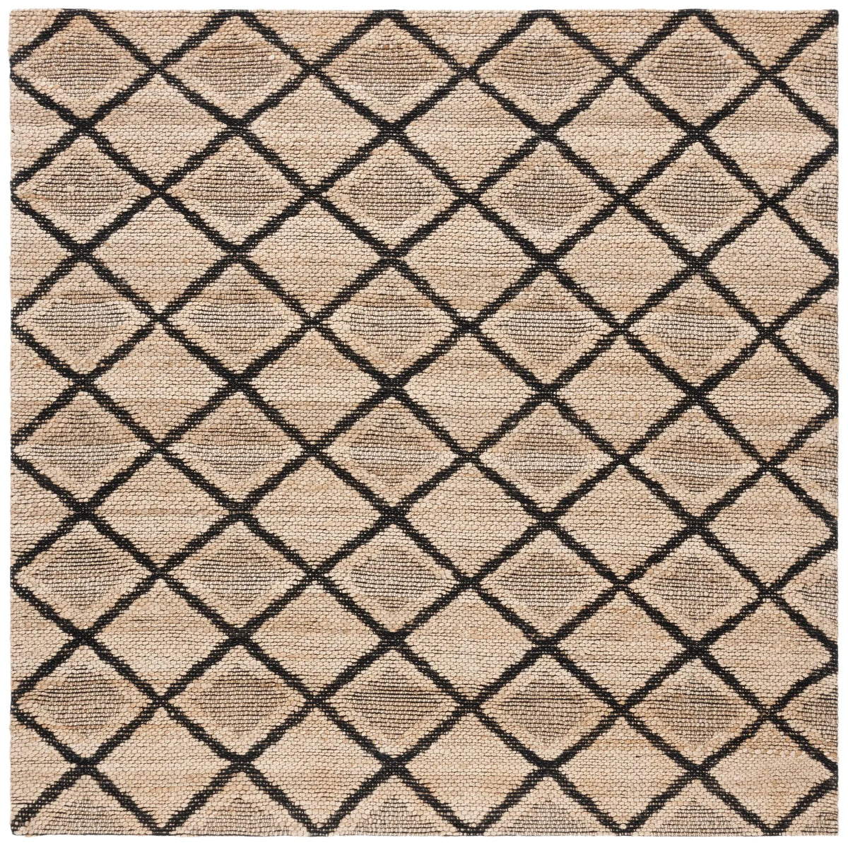 Safavieh Natural Fiber 6'-6" x 6'-6" Rug in Natural / Black